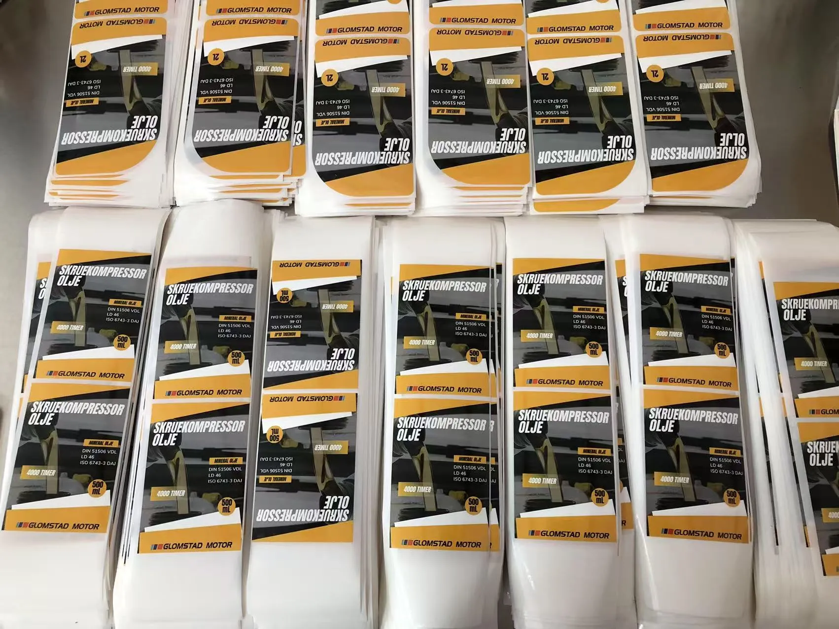 JoJo Package Ships Motor Oil Rótulo para a Noruega