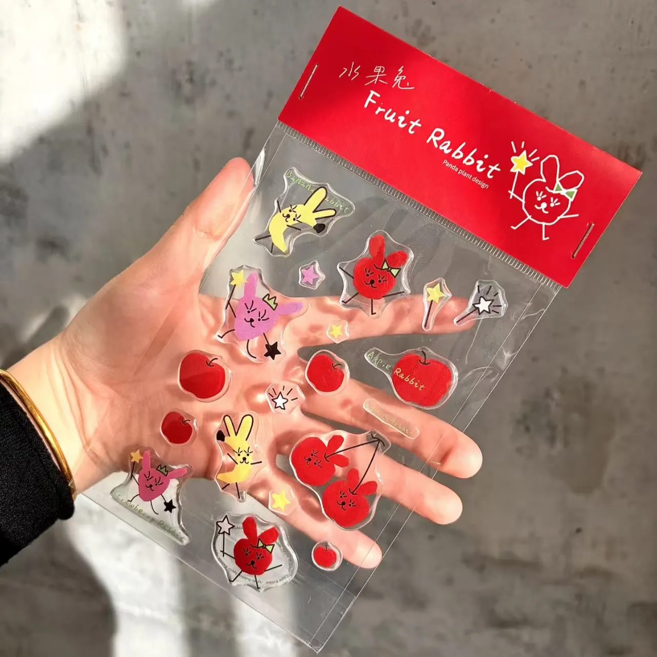 Adesivos de resina epóxi de desenho animado 3D