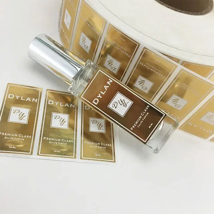 Etiqueta de perfume multicamadas