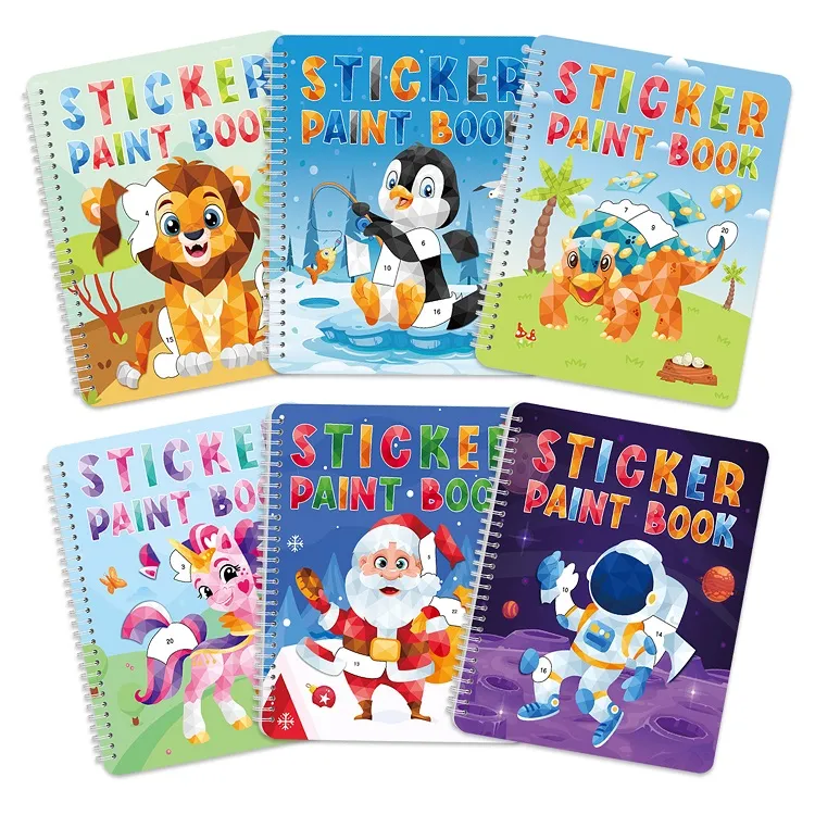 Livros de pintura de adesivos