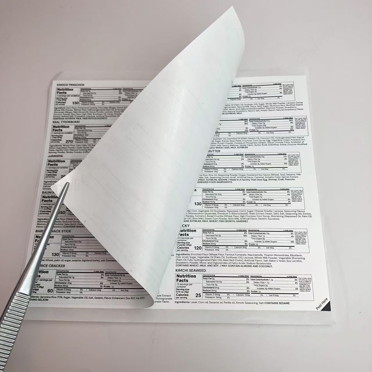 Suplementa etiquetas de 2 camadas