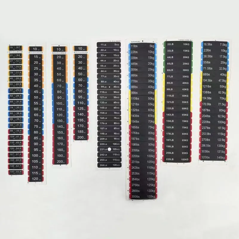 Adesivos de etiqueta de bloco de peso